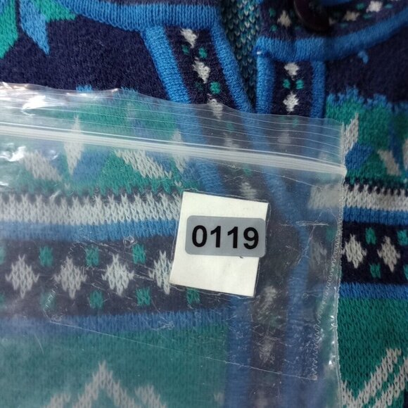 Vintage First Issue Womens L Button Up Sweater Cardigan Aztec Southwest Cotton - Picture 16 of 16